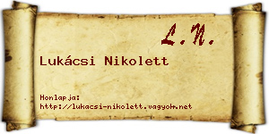Lukácsi Nikolett névjegykártya