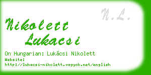 nikolett lukacsi business card
