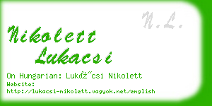 nikolett lukacsi business card